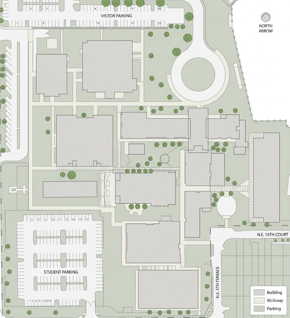 Fort Lauderdale High School campus map